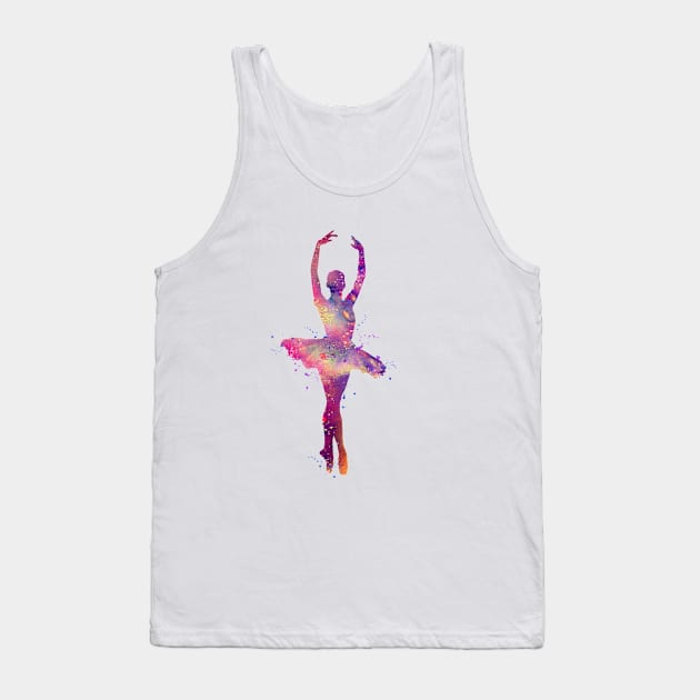 Girl Ballerina Watercolor Tank Top by LotusGifts